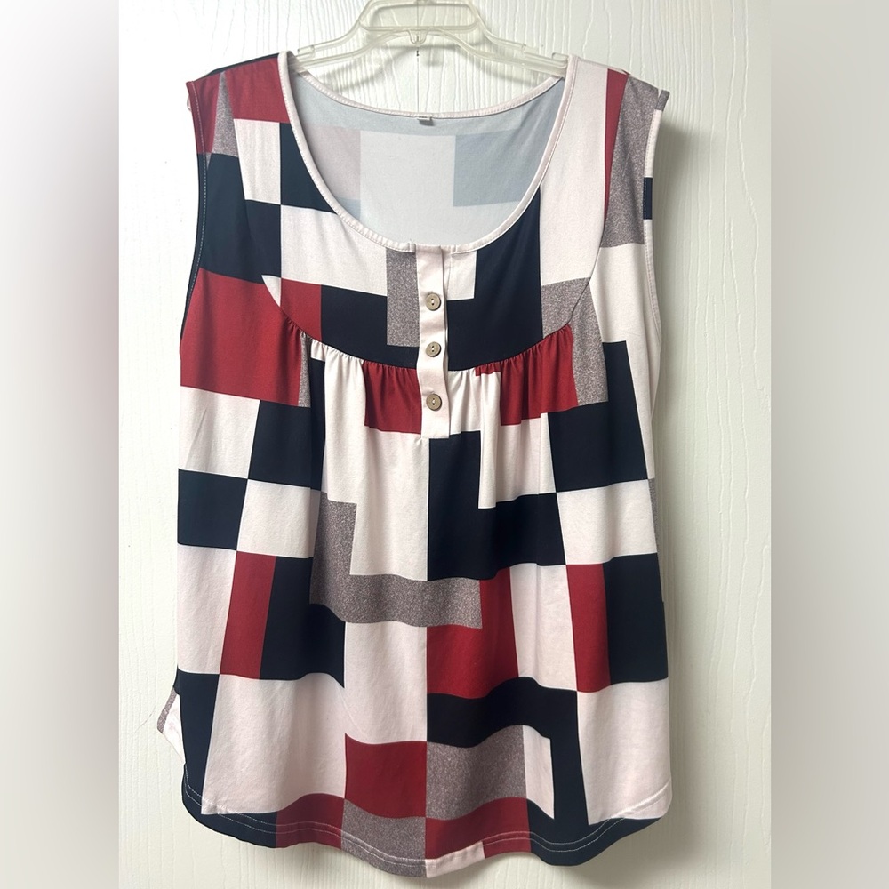 Color Block Sleeveless Top